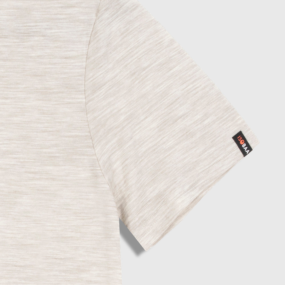 Mens Merino 150 Sketched Sunset Tee (Jute/Denim)