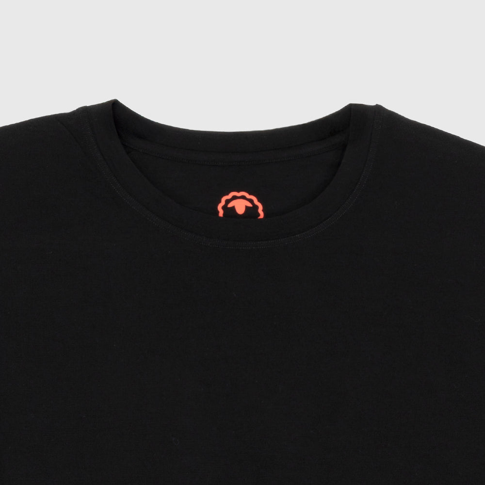 Mens Merino 150 Short Sleeve Relaxed Crew (Black)