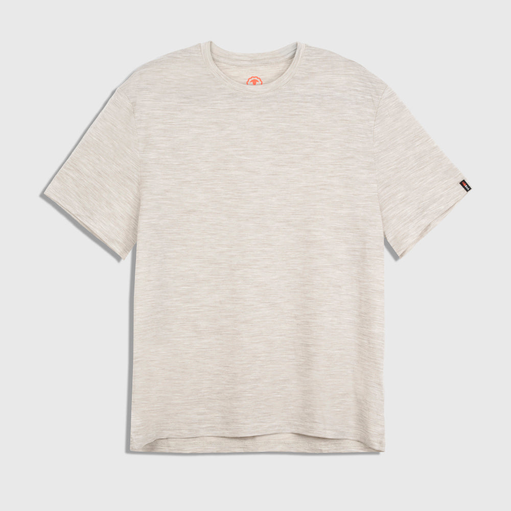 Mens Merino 150 Short Sleeve Relaxed Crew (Jute)