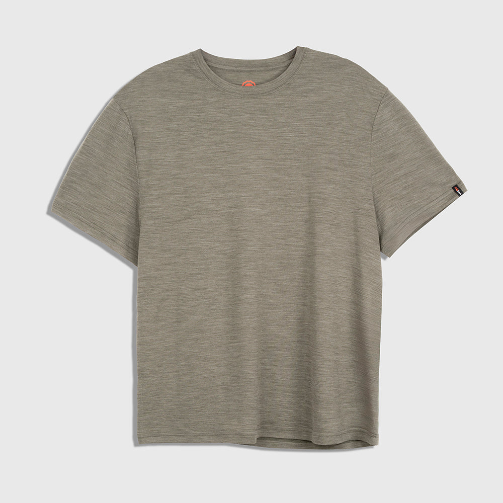 Mens Merino 150 Short Sleeve Relaxed Crew (Olive)