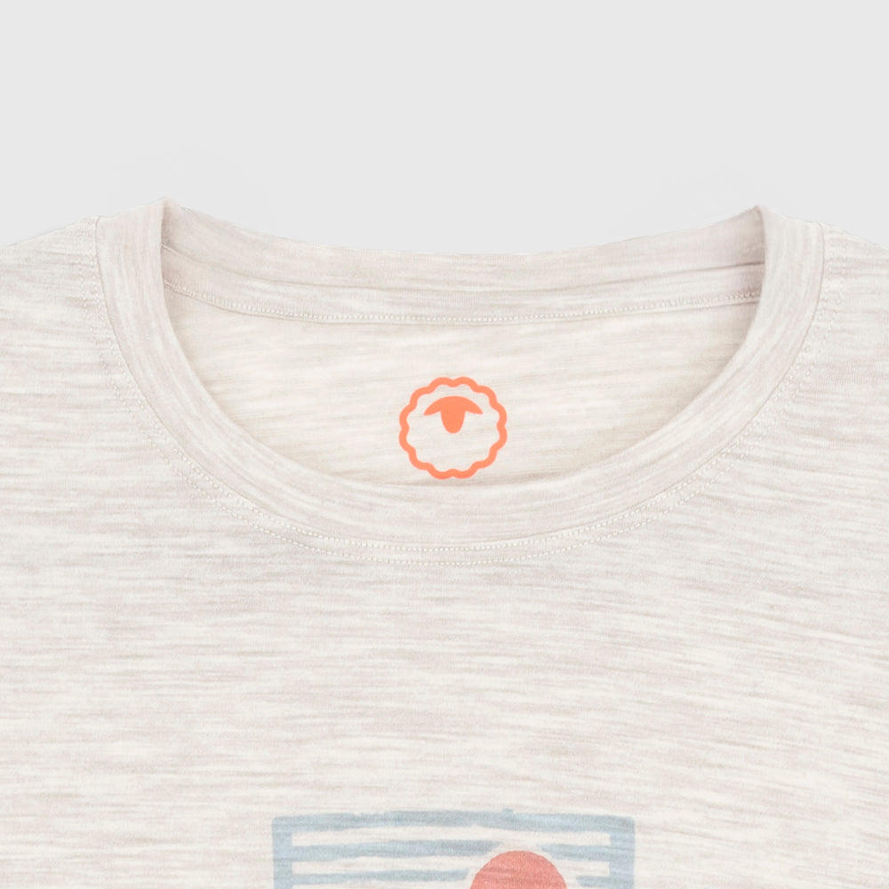 Mens Merino 150 Stamp Summit Tee (Jute/Lagoon)