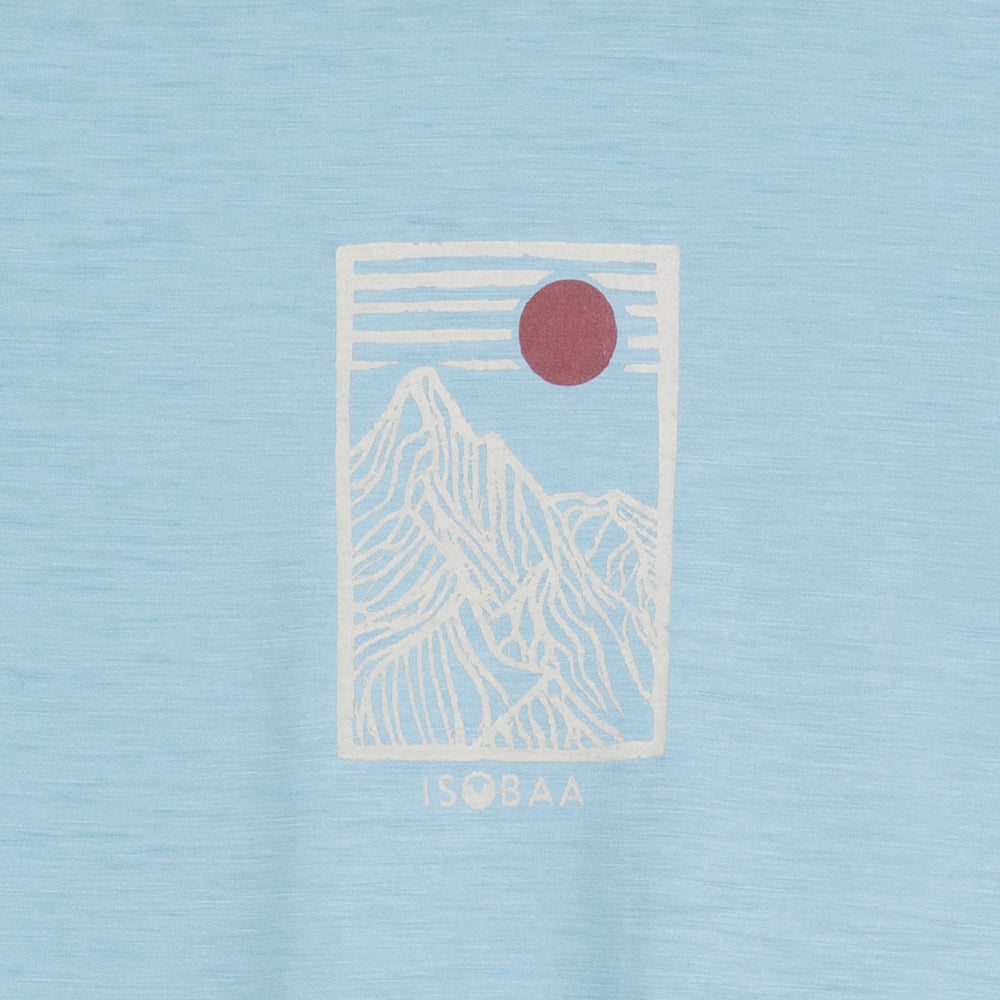 Mens Merino 150 Stamp Summit Tee (Lagoon/Jute)