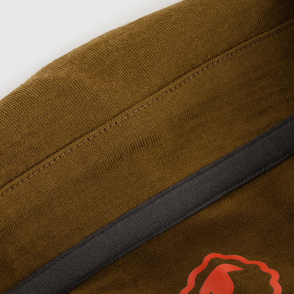 Homme Mérinos 180 Manches Courtes Polo (Dull Gold)