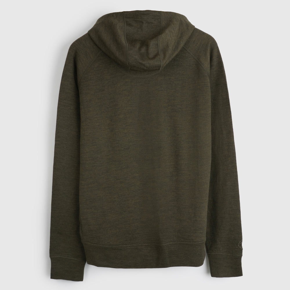 Mens Merino 260 Lounge Hoodie (Dark Olive)