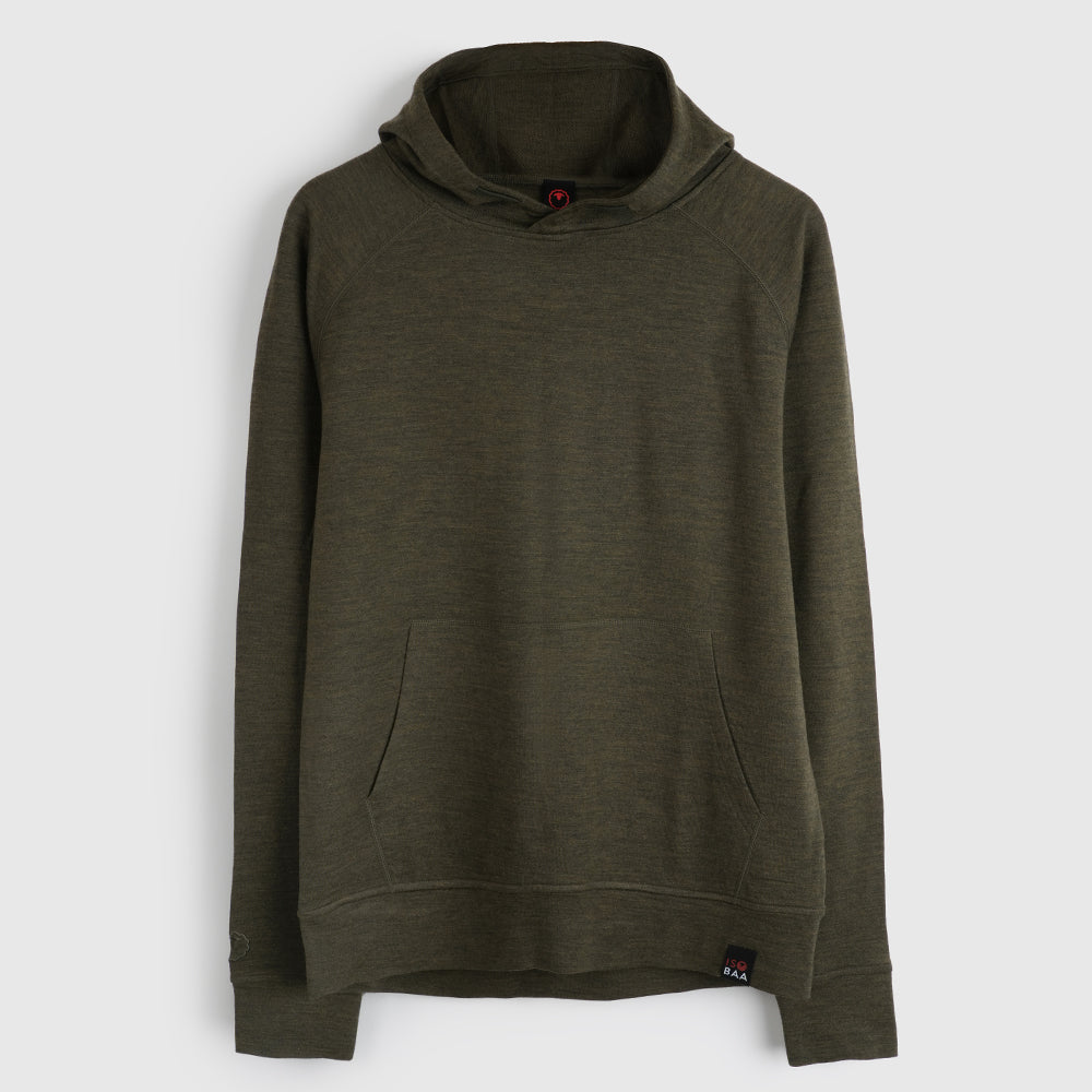Mens Merino 260 Lounge Hoodie (Dark Olive)