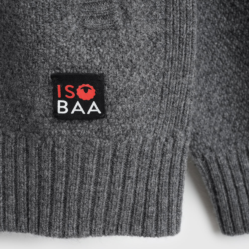 Mens Oaken Merino Full Zip Sweater (Grey)
