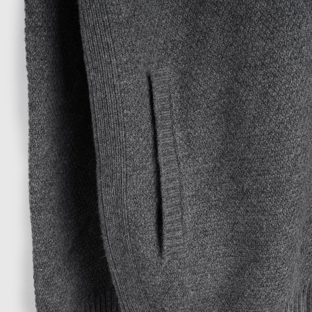 Mens Oaken Merino Full Zip Sweater (Grey)