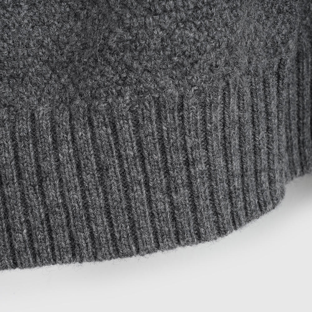 Mens Oaken Merino Full Zip Sweater (Grey)