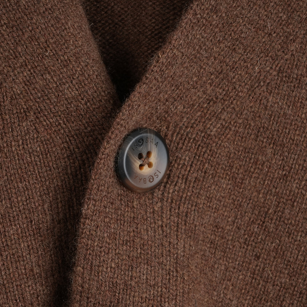 Mens Rove Merino Cardigan (Brown)