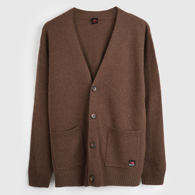 Herren Rove Merino Strickjacke (Brown)