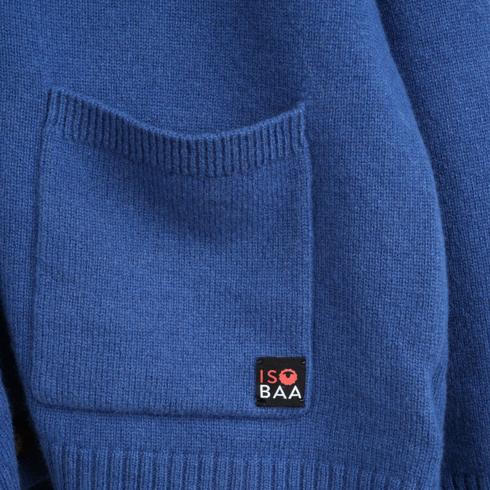 Mens Rove Merino Cardigan (Denim)