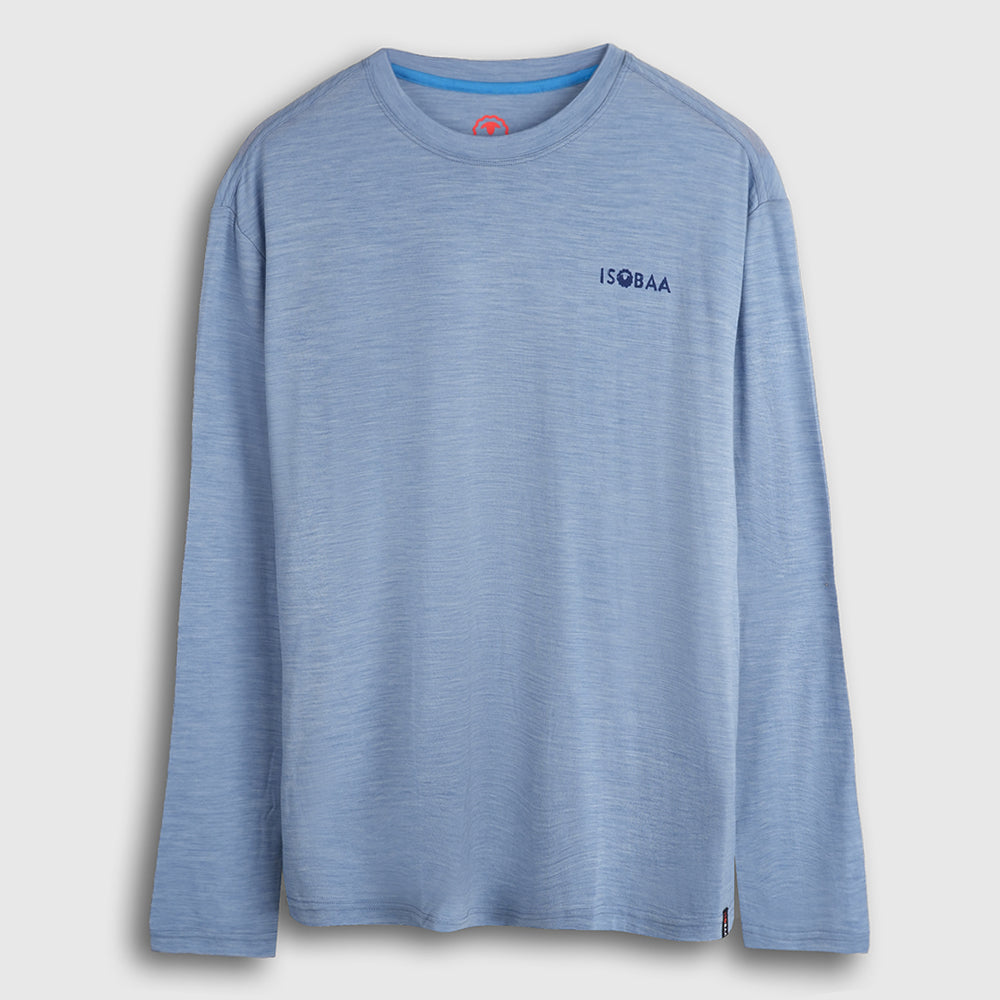Mens Sketched Horizon Merino 150 LS Relaxed Tee (Sky)