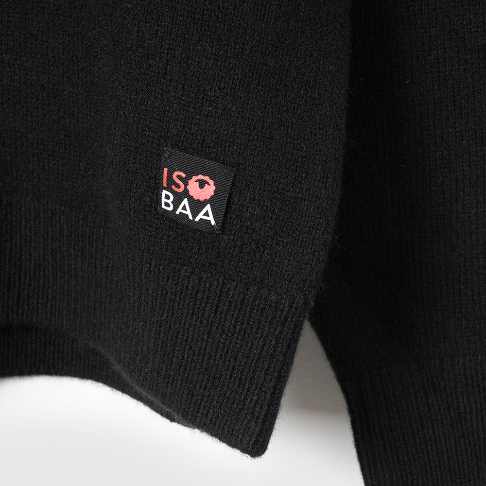 Mens Solace Merino Polo Sweater (Black)