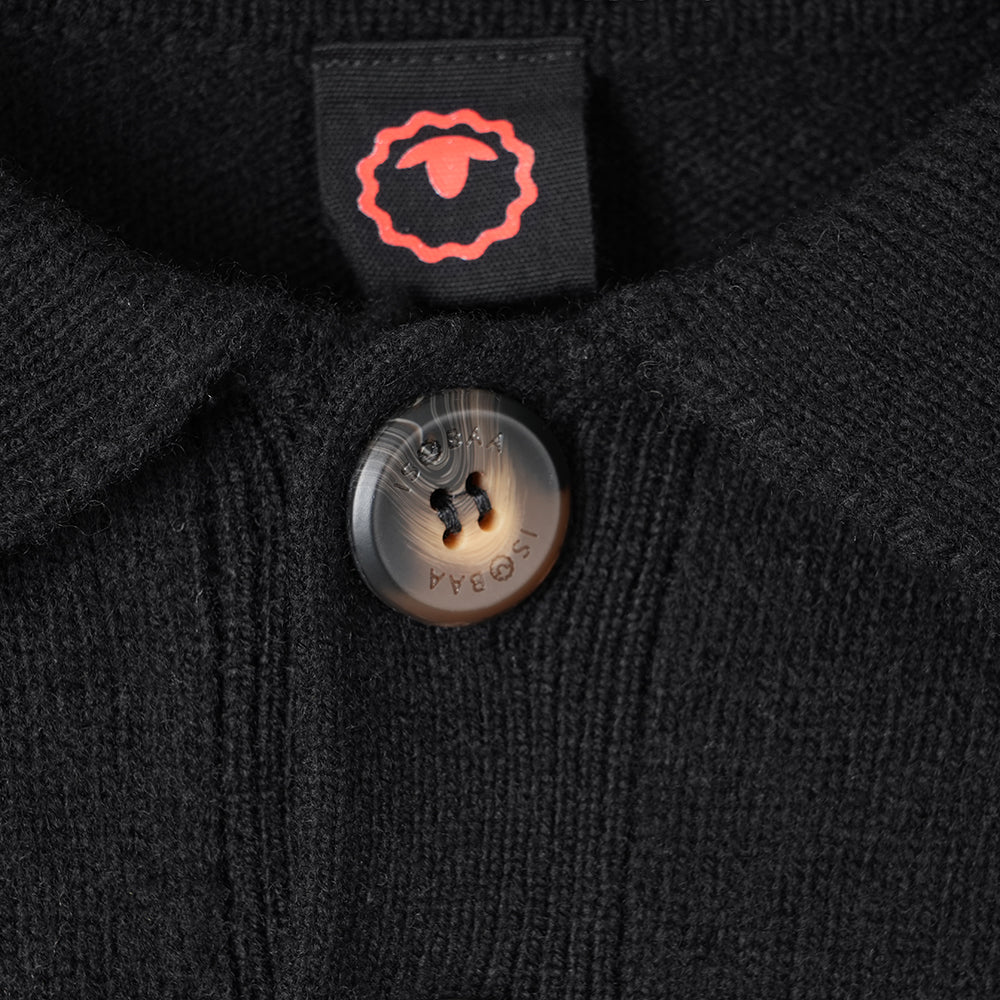 Mens Solace Merino Polo Sweater (Black)