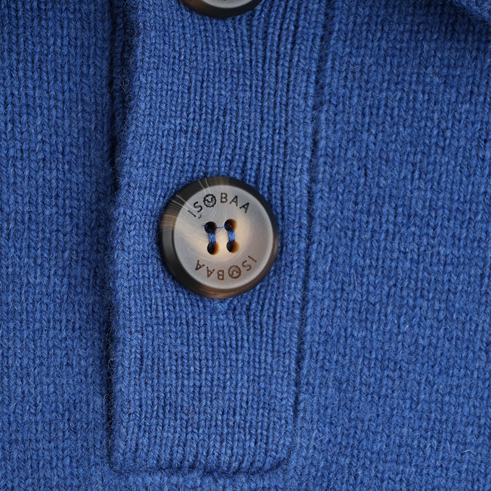 Herren Solace Merino Polo Sweater (Denim)
