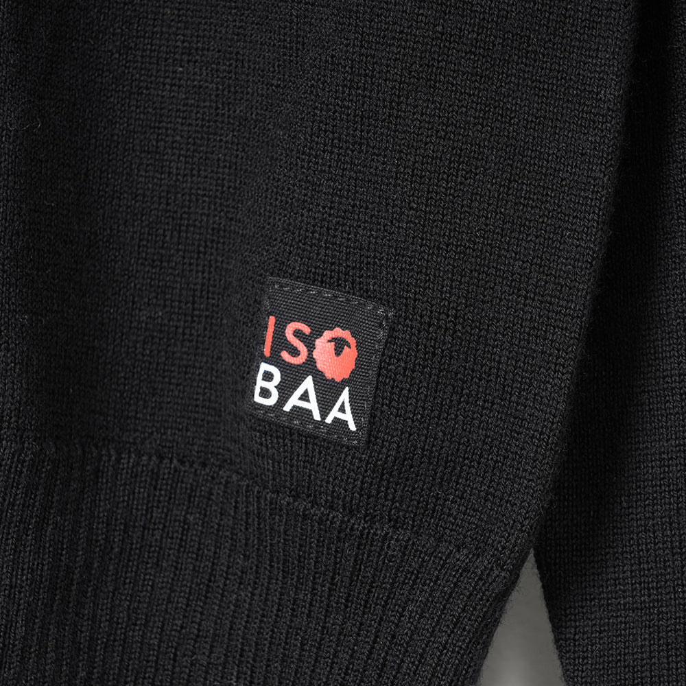Mens Woolsey Merino Crew Sweater (Black/Charcoal)