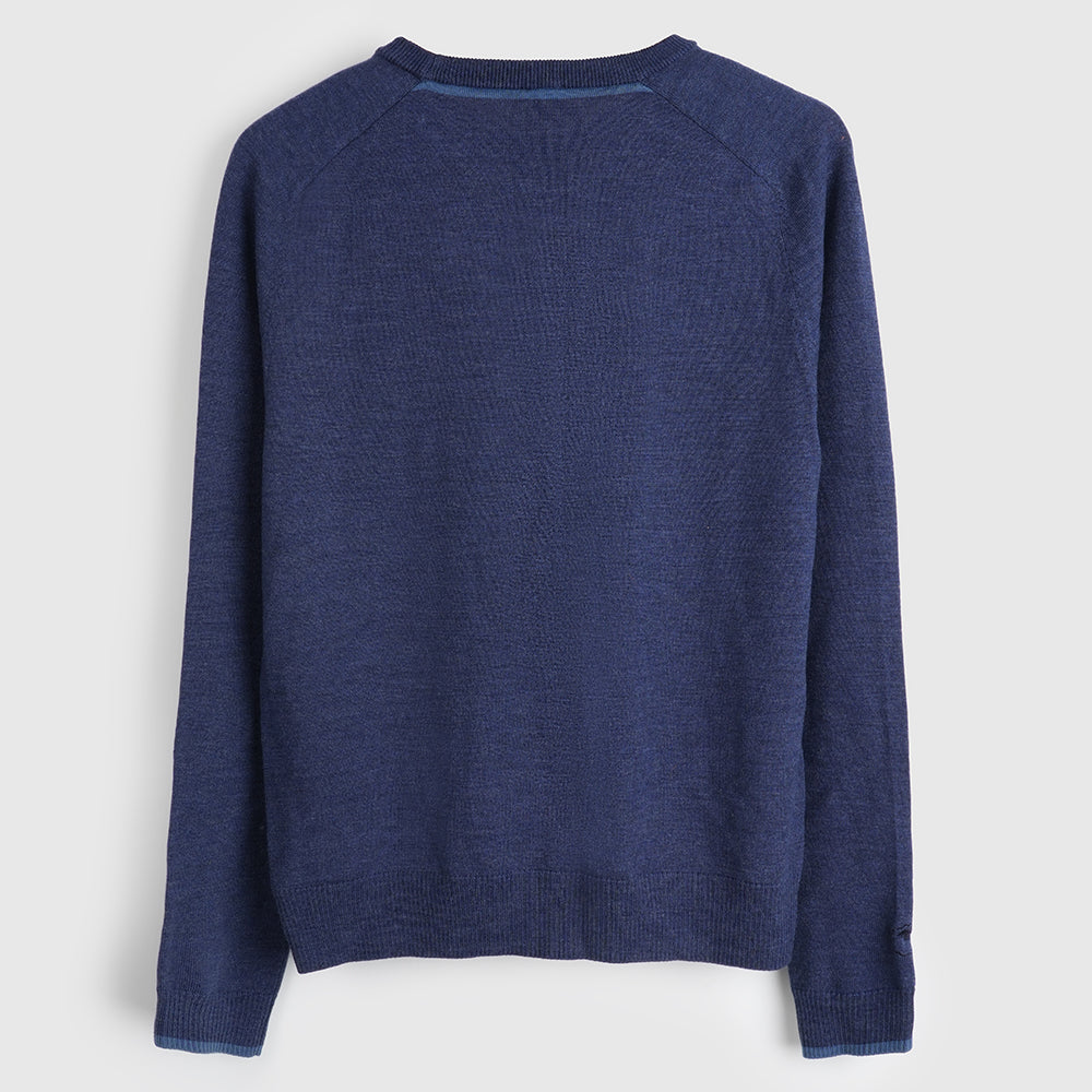 Homme Pull col rond en mérinos Woolsey (Dark Denim/Denim)