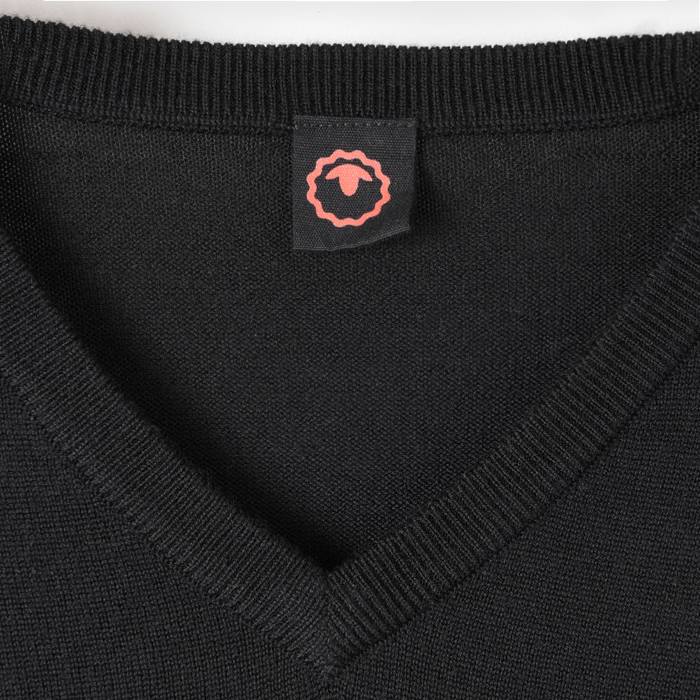 Herren Woolsey Merino V-Neck Sweater (Black)