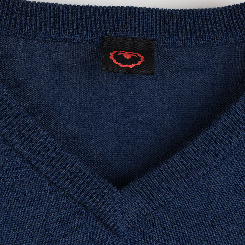 Mens Woolsey Merino V-Neck Sweater (Navy)