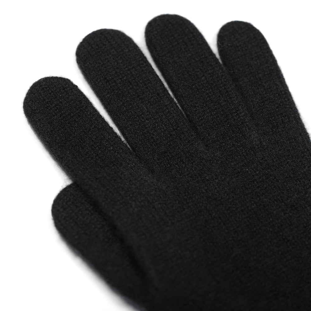 Merino 6gg Knitted Gloves (Black)