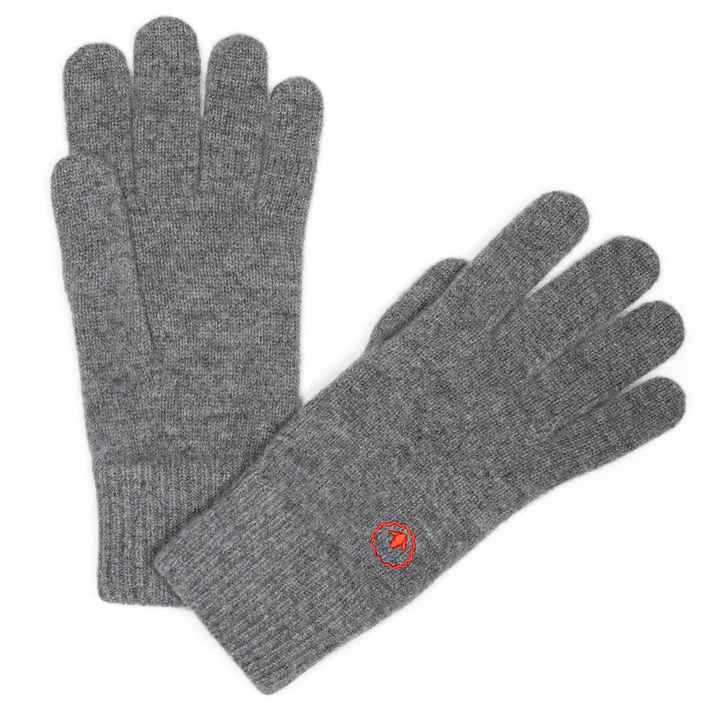 Merino 6gg Knitted Gloves (Charcoal)
