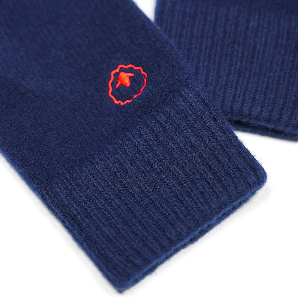 Merino 6gg Knitted Gloves (Navy)