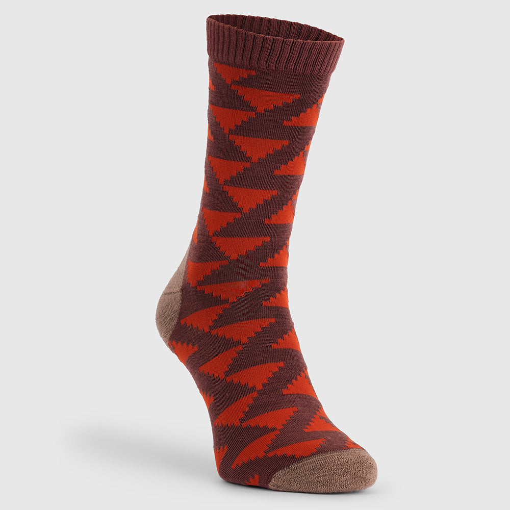 Merino Blend Everyday Socks (3 Pack - Burnt Orange/Sable)