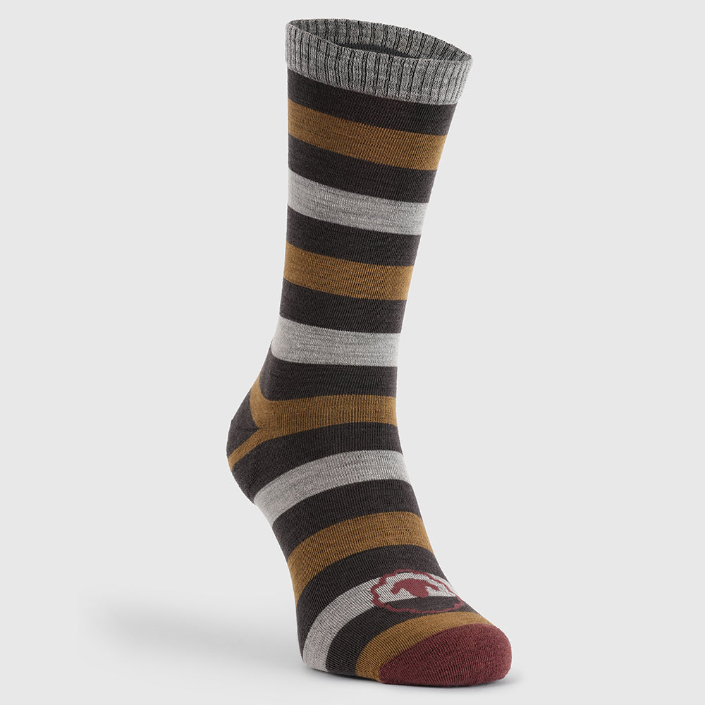 Merino Blend Everyday Socks (3 Pack - Chocolate/Dull Gold)