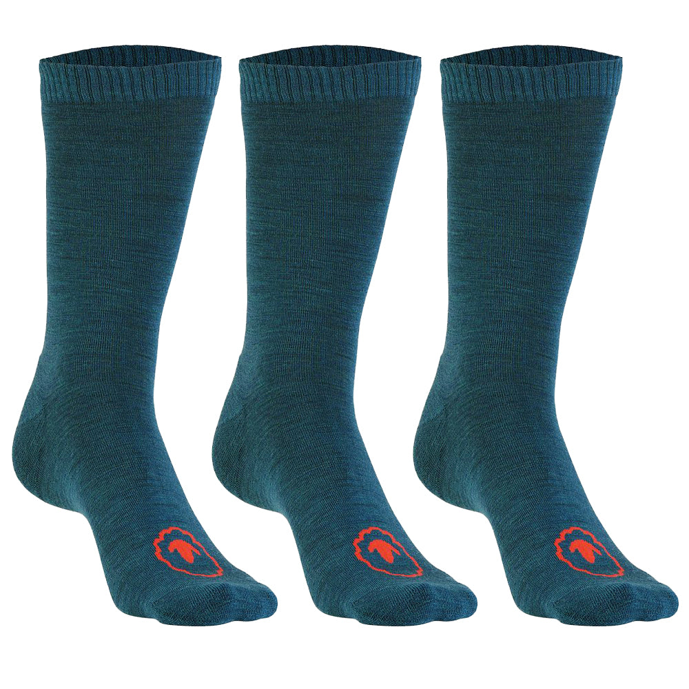 Merino Blend Everyday Socks (3 Pack - Petrol)