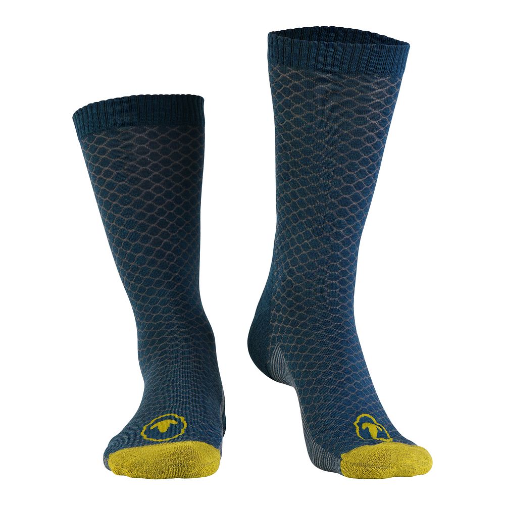 Merino Blend Everyday Socks (3 Pack - Petrol/Smoke Melange/Lime Cloud)