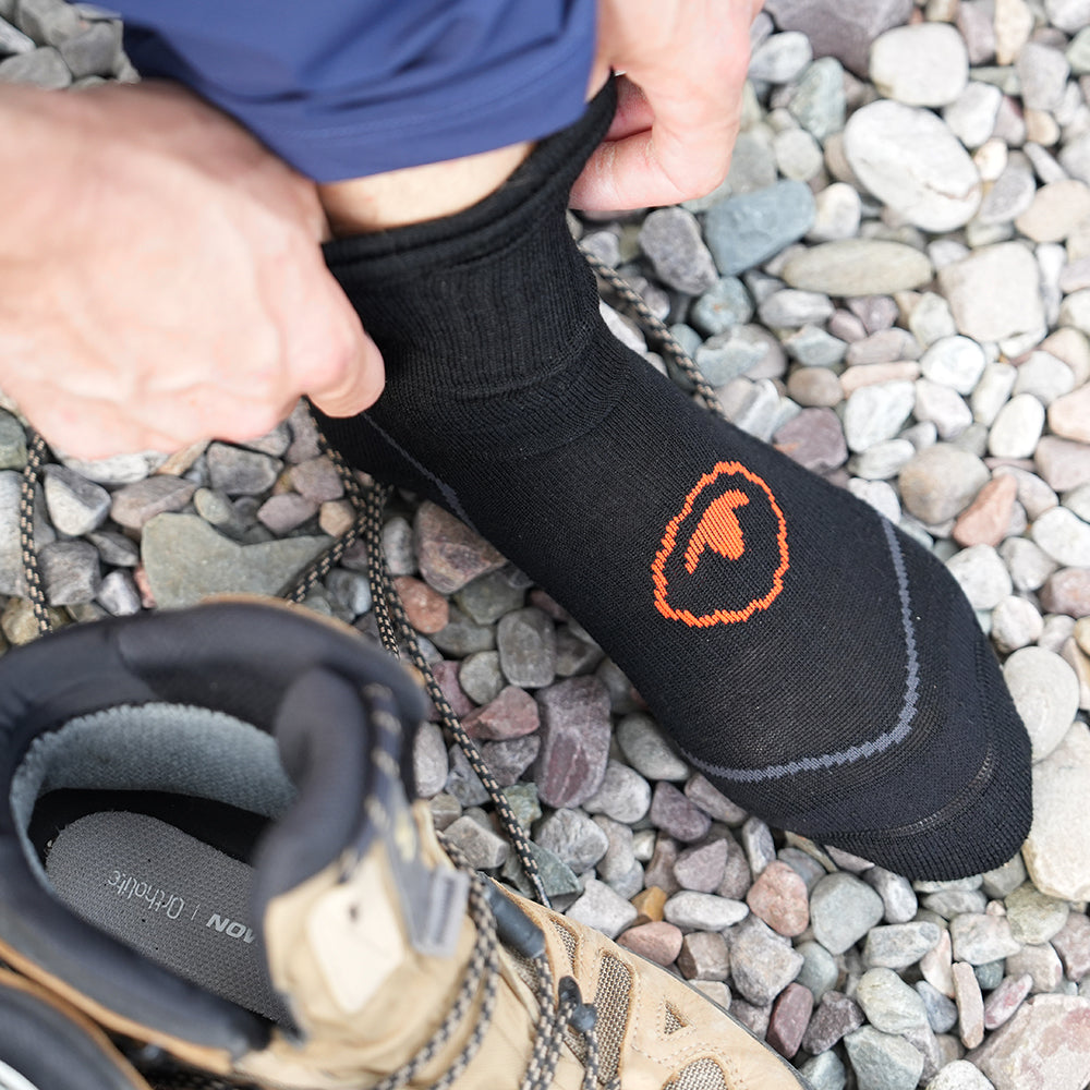Merino Blend Hiking Socks (3 Pack - Black/Smoke Melange)