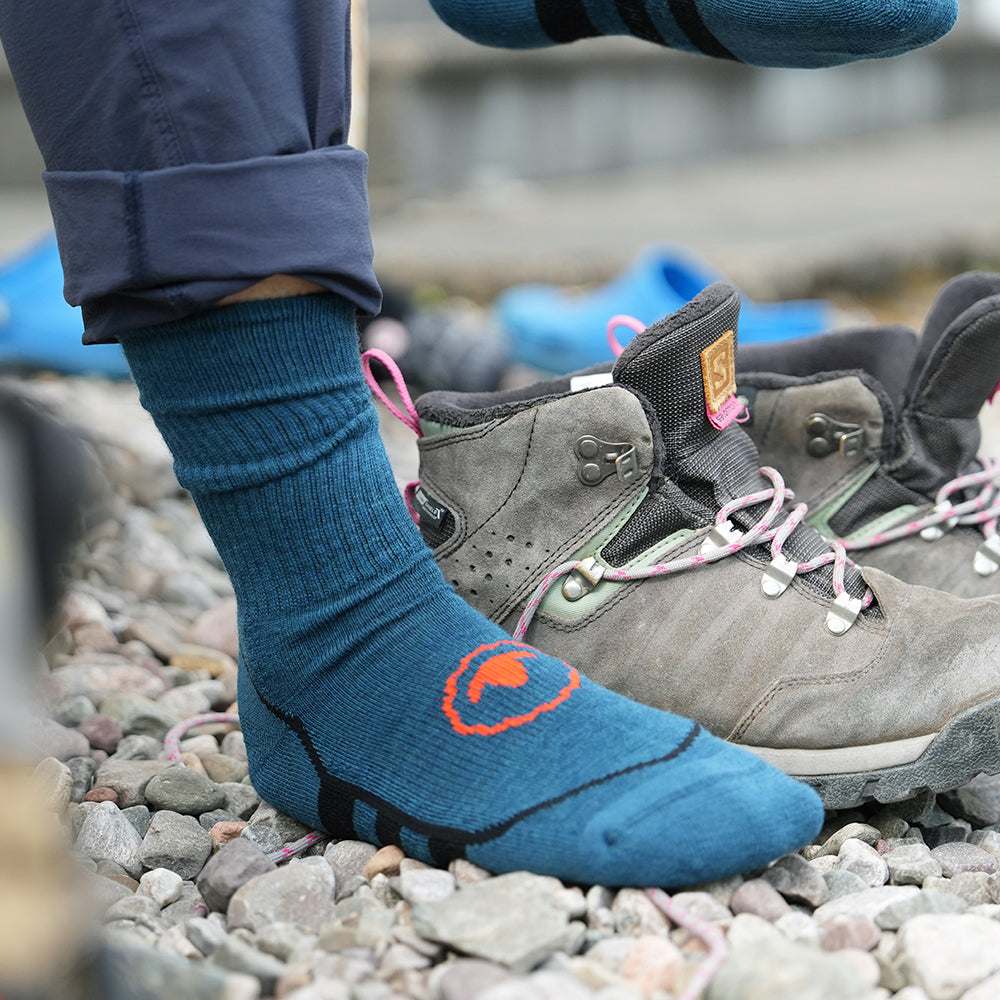 Merino Blend Hiking Socks (3 Pack - Petrol/Black)