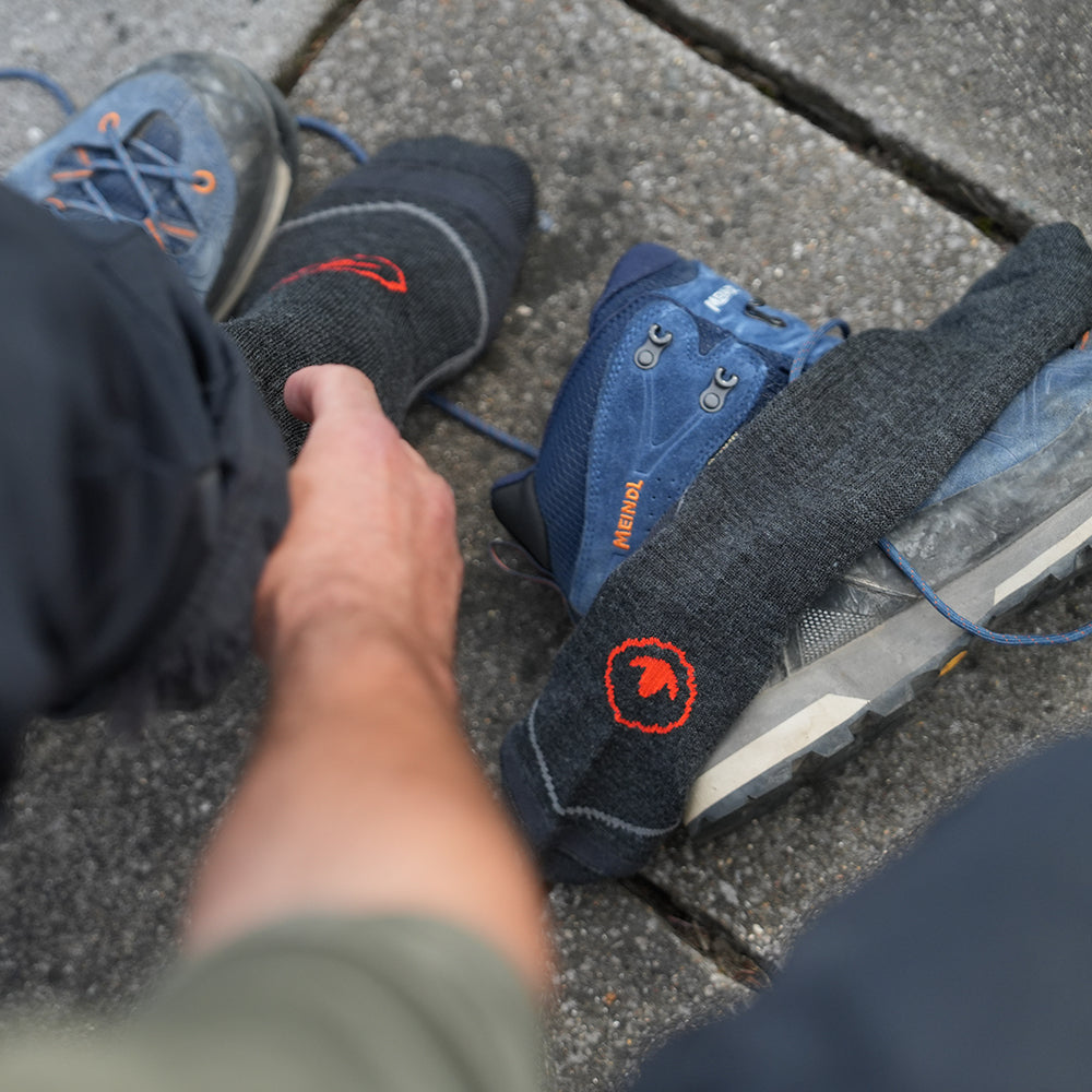 Merino Blend Hiking Socks (3 Pack - Smoke Melange/Charcoal)