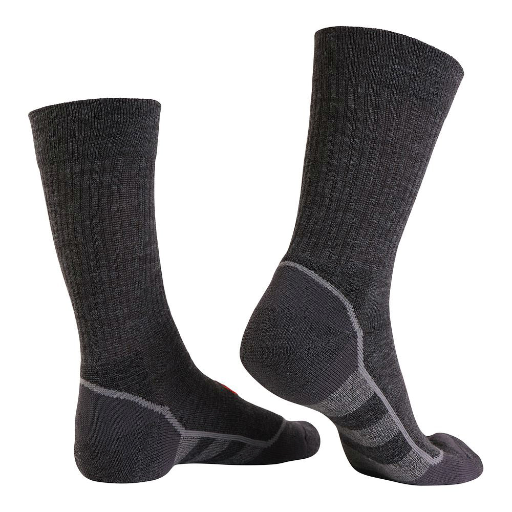 Merino Blend Hiking Socks (3 Pack - Smoke Melange/Charcoal)