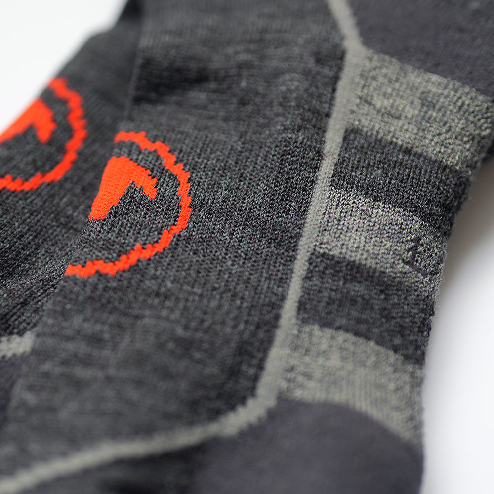 Merino Blend Hiking Socks (3 Pack - Smoke Melange/Charcoal)