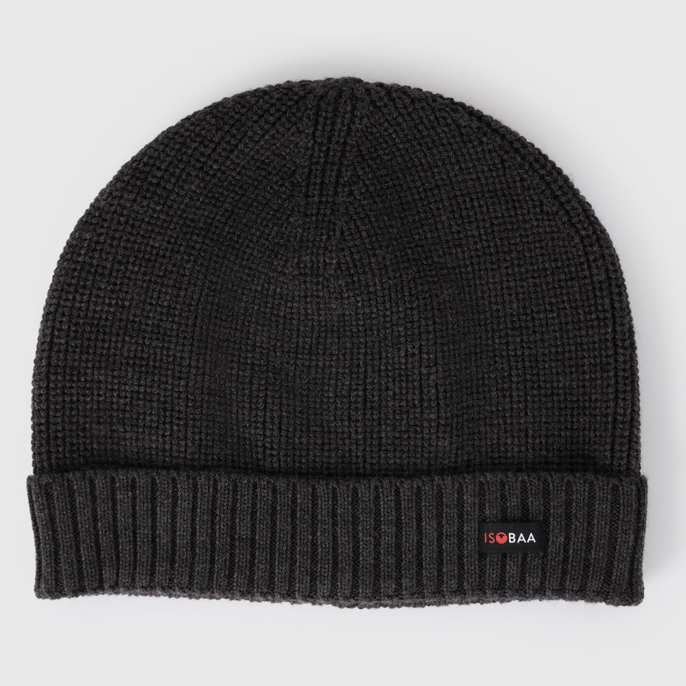 Merino Fisherman Beanie (Chocolate)