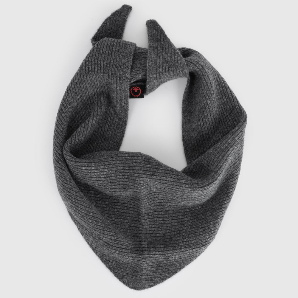 Merino Triangle Scarf (Smoke)
