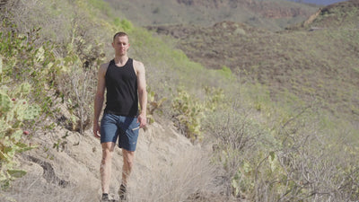 Mens 120 Ultrafine Racer Vest (Black) | align: 10% 35% | Model: Barnaby