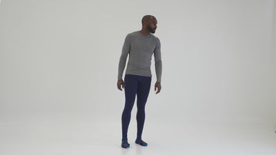 Mens Merino 200 Tights (Navy) | Model: Michael