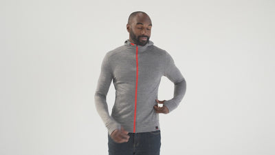 Mens Merino 260 Casual Hoodie (Charcoal) | Model: Michael