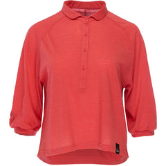 Womens 120 Ultrafine Cropped Blouse (Coral)
