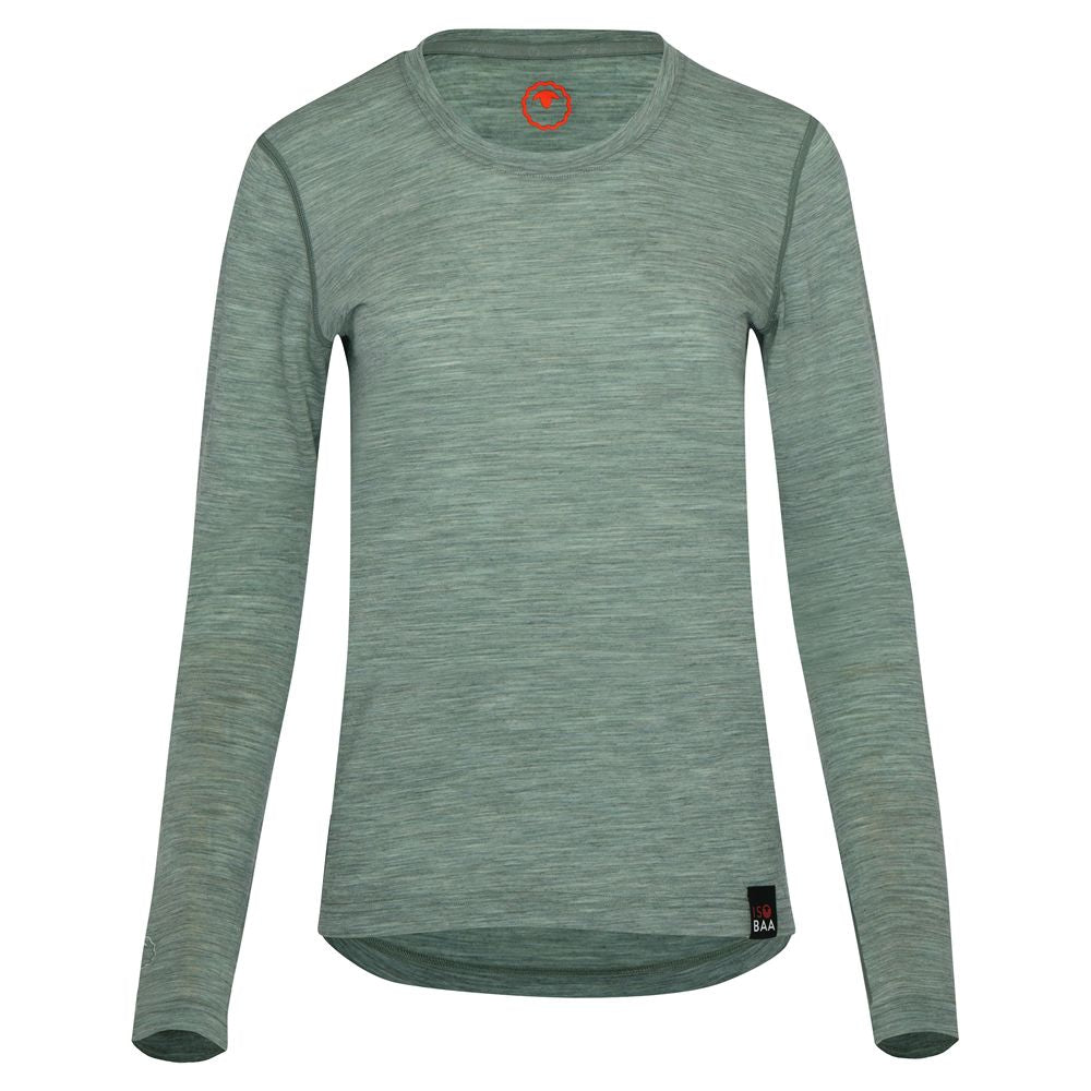 Womens 120 Ultrafine LS Crew (Agave)