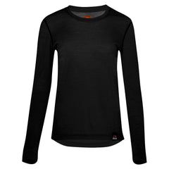 Womens 120 Ultrafine LS Crew (Black)