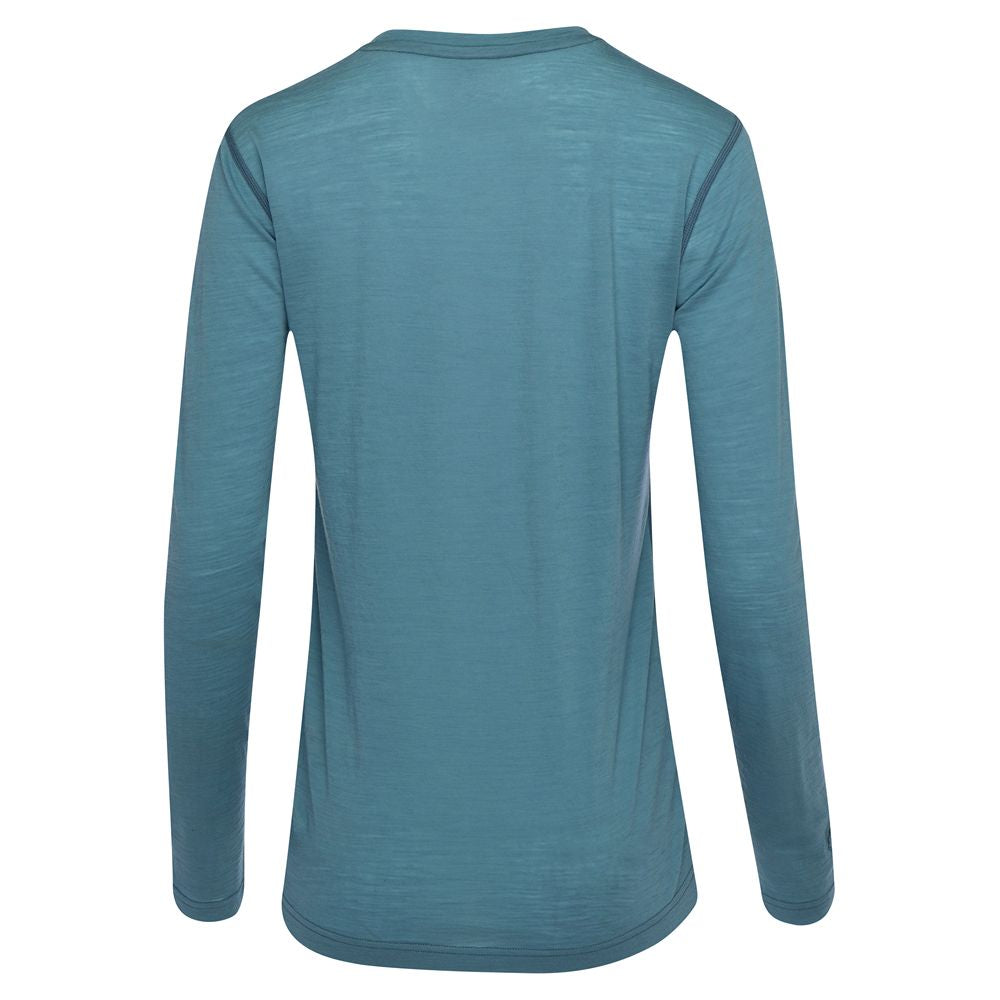 Womens 120 Ultrafine LS Crew (Lagoon)