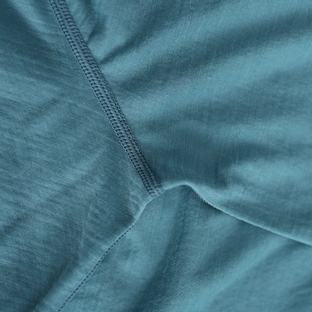 Womens 120 Ultrafine LS Crew (Lagoon)