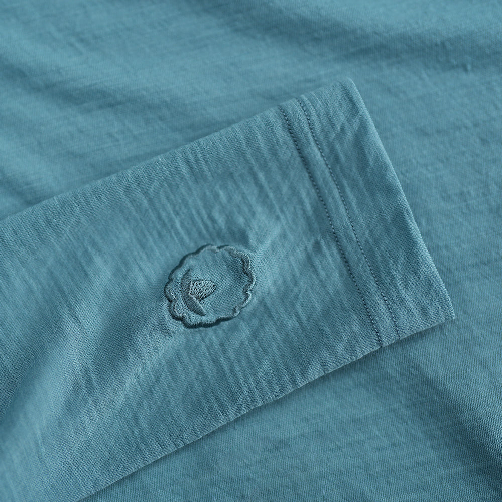 Womens 120 Ultrafine LS Crew (Lagoon)