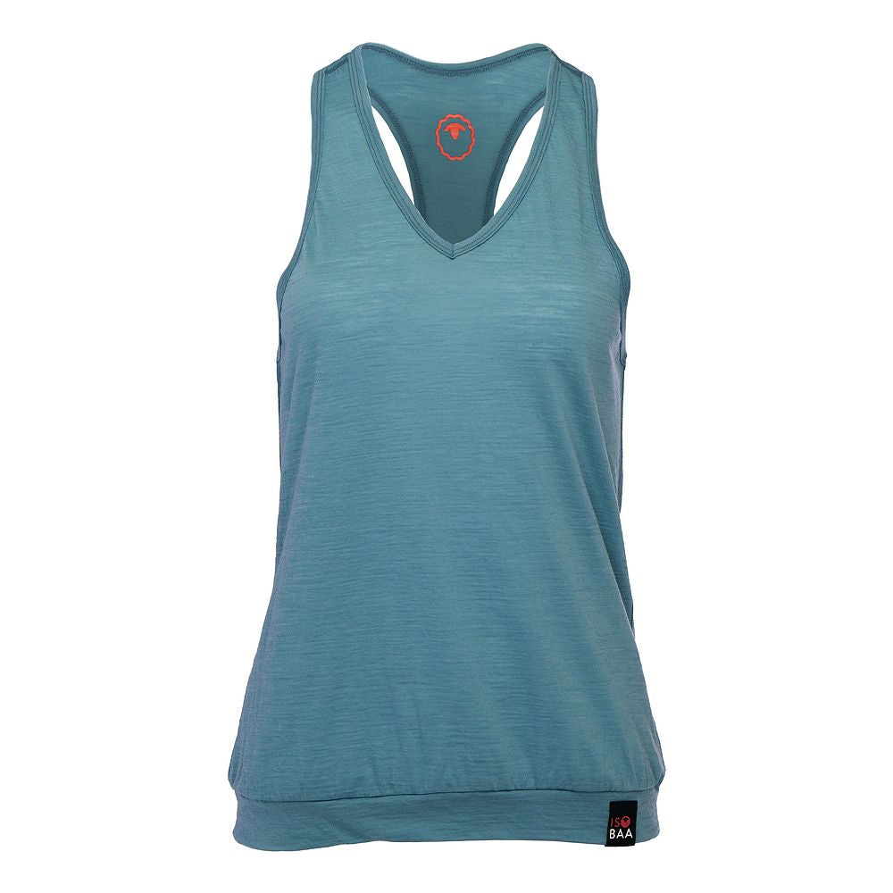 Womens 120 Ultrafine Racer Vest (Lagoon)