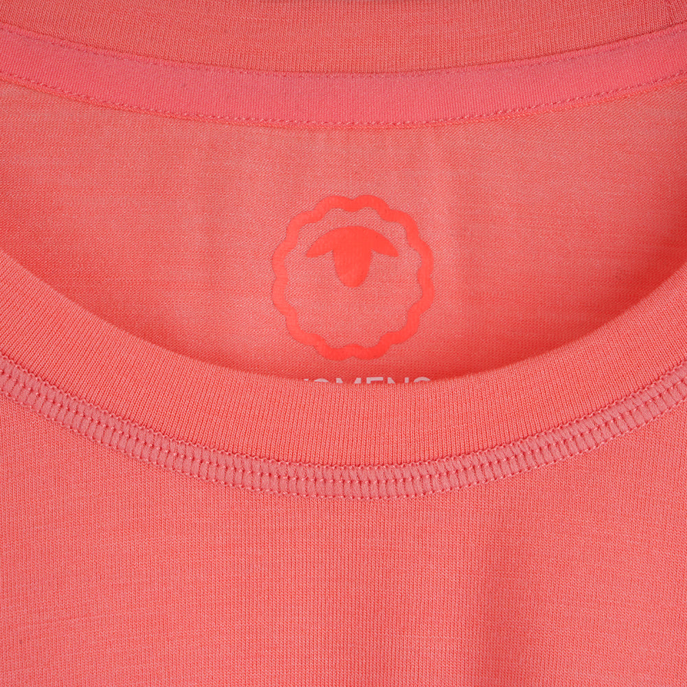 Womens Merino Blend 125 Ultrafine LS Crew (Coral)