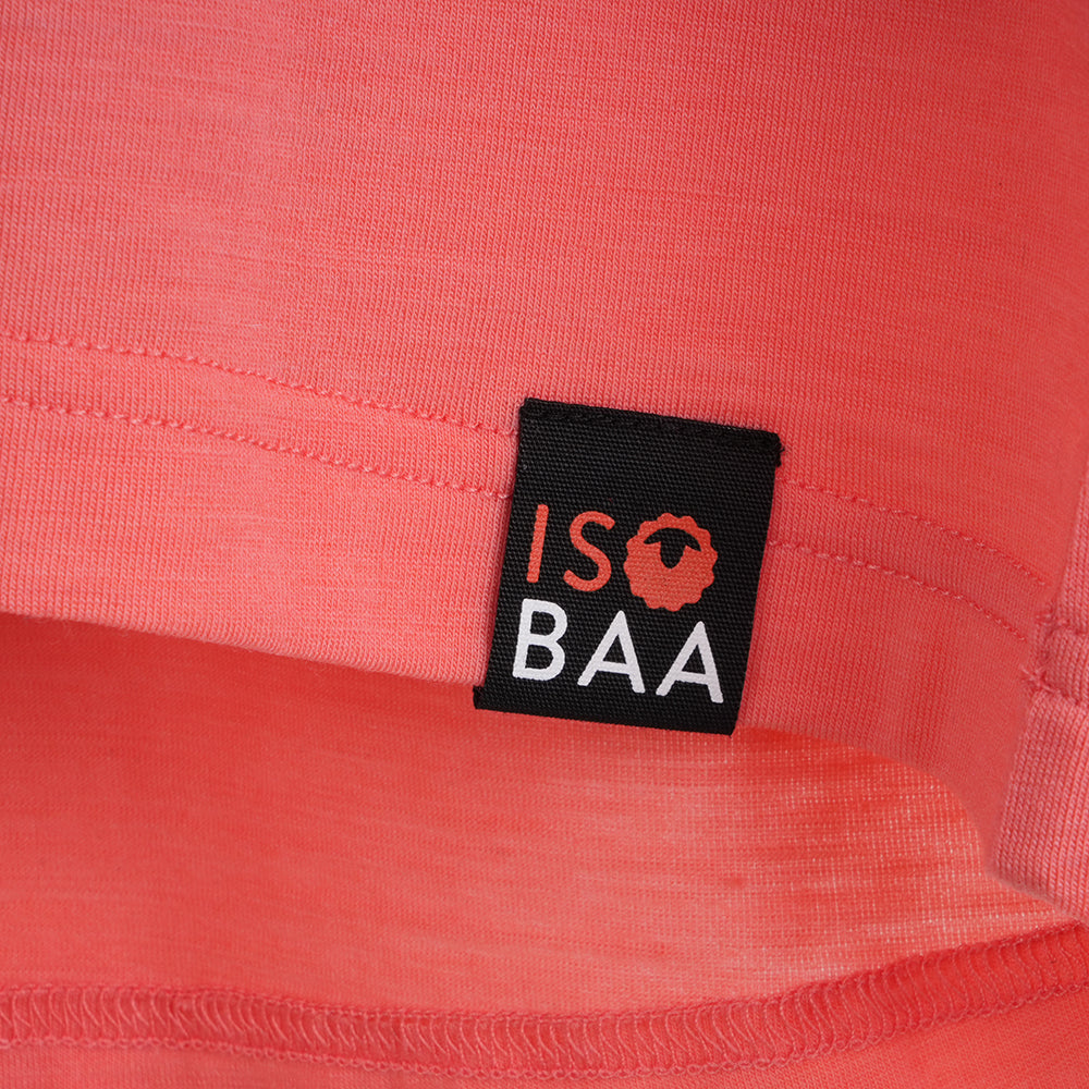 Womens Merino Blend 125 Ultrafine LS Crew (Coral)
