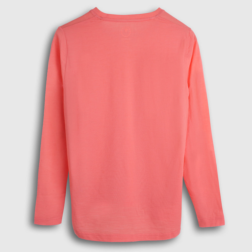 Womens Merino Blend 125 Ultrafine LS Crew (Coral)